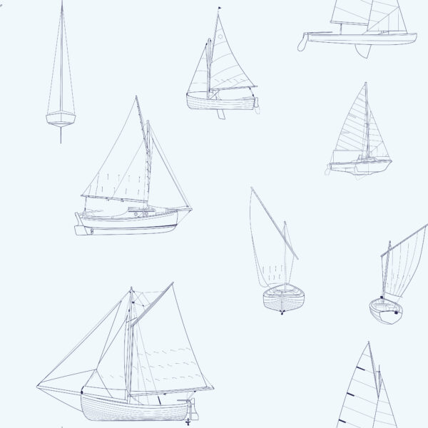 Coastal decor sailing boats nautical wallpaper