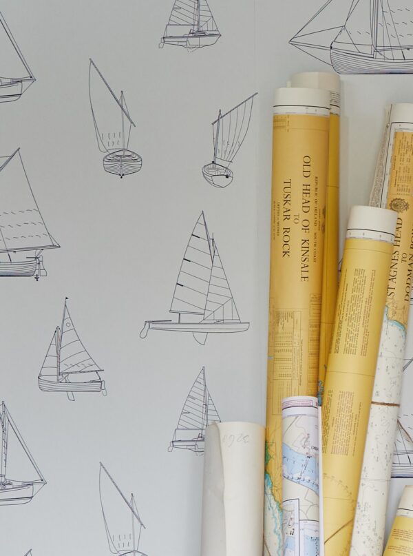 Luxury nautical wallpaper North Norfolk sailing boats