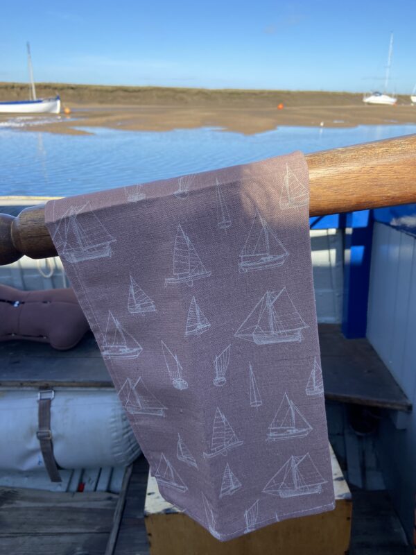 North Norfolk sailing boats tea towel